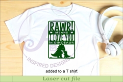 RAWR Means I Love You in Dinosaur SVG Sign. Cute Dinosaur Product Image 3