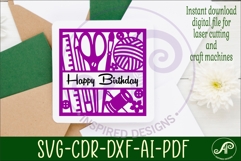 Crafters name sign svg laser cut design or card Product Image 4