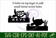 Turtle Key holder Ocean designs for wood and metal Product Image 3