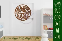 Tui new zealand bird themed name sign svg laser Product Image 3