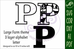 Farm Large P wall Letter 3 layer sign Product Image 3