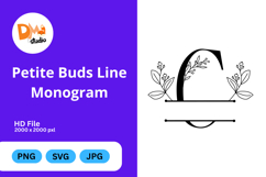 Petite Buds Line Monogram Product Image 1