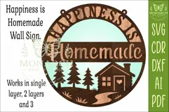 Happiness Is Homemade Farmhouse Wall Sign SVG Product Image 3