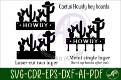 Cactus howdy Key holders for metal and laser cutting Product Image 3