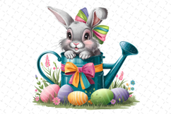 Bunny Easter Clipart, Happy Easter Sublimation PNG Product Image 1