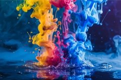 Vibrant paint splash in water Product Image 1