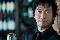 Confident businessman at social event Product Image 1