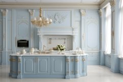 Blue kitchen class. Generate Ai Product Image 1
