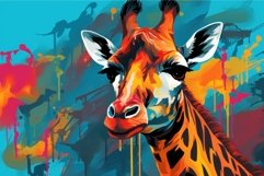 Graceful giraffe head. Generate Ai Product Image 1