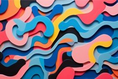 Abstract colorful paint shape. Generate Ai Product Image 1