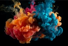 Colorful water splash. Generate Ai Product Image 1