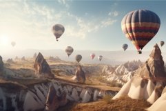Air balloons fly. Generate Ai Product Image 1
