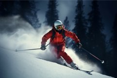 Alpine skier winter. Generate AI Product Image 1