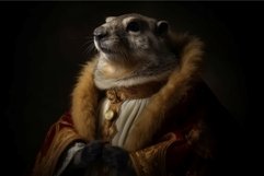Anthropomorphic marmot wearing aristocratic furry coat. Gene Product Image 1