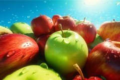 Red green apples. Generate Ai Product Image 1