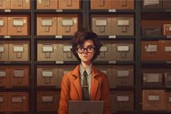 Sleek New archivist filing cabinets. Generate Ai Product Image 1