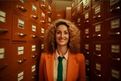 Organized New archivist filing cabinets. Generate Ai Product Image 1