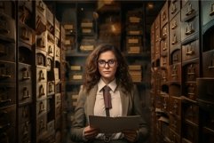 Modern New archivist filing cabinets. Generate Ai Product Image 1