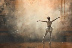 Agile Ballerina man theater stage. Generate Ai Product Image 1