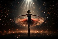 Poised Ballerina woman theater stage. Generate Ai Product Image 1