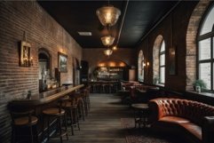 Bar interior vintage loft. Generate Ai Product Image 1