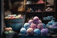 Bath bomb salt shop. Generate Ai Product Image 1