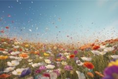 Beautiful field of wild flowers. Generate Ai Product Image 1