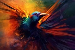 Colorful abstract bird feather. Generate Ai Product Image 1