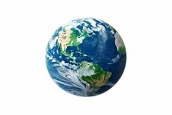 Blue earth planet sphere. Generate Ai Product Image 1