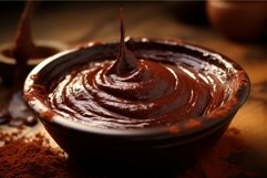 Indulgent Bowl chocolate paste. Generate Ai Product Image 1