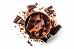 Bowl milk chocolate bowl. Generate Ai Product Image 1