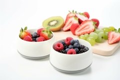 Bowl automatic yogurt maker with fruits. Generate Ai Product Image 1