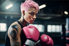 Pink woman style boxer. Generate Ai Product Image 1