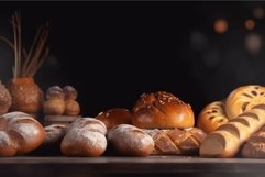 Bakery food on table. Generate Ai Product Image 1