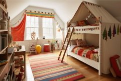 Colorful room kids. Generate Ai Product Image 1
