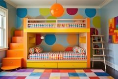 Inviting Colorful room kids tent. Generate Ai Product Image 1