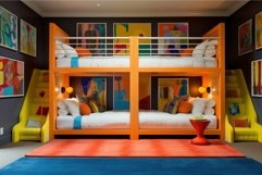 Creative Colorful room kids tent. Generate Ai Product Image 1