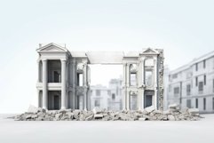 Building reconstruction mockup. Generate Ai Product Image 1