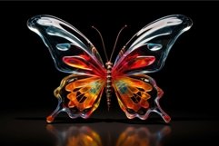 Shimmering Glass butterfly. Generate Ai Product Image 1