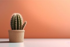 Cactus mockup background. Generate Ai Product Image 1