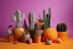 Cactuses background. Generate Ai Product Image 1