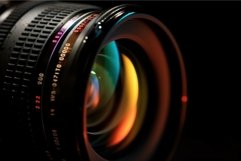 Camera lens colorful. Generate Ai Product Image 1