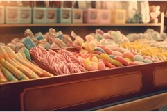 Vintage candy store shelve. Generate ai Product Image 1