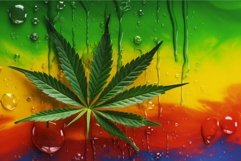 Cannabis colorful paint. Generate Ai Product Image 1