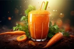 Fragrant Carrot juice pot. Generate Ai Product Image 1