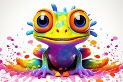 Cute colorful bright frog. Generate Ai Product Image 1