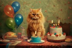 Cat birthday. Generate Ai Product Image 1