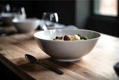 Ceramic white bowl. Generate Ai Product Image 1