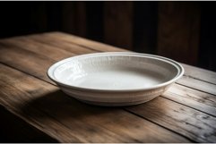 Ceramic white plate bowl. Generate Ai Product Image 1