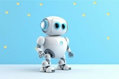 Chatbot cute robot background. Generate Ai Product Image 1